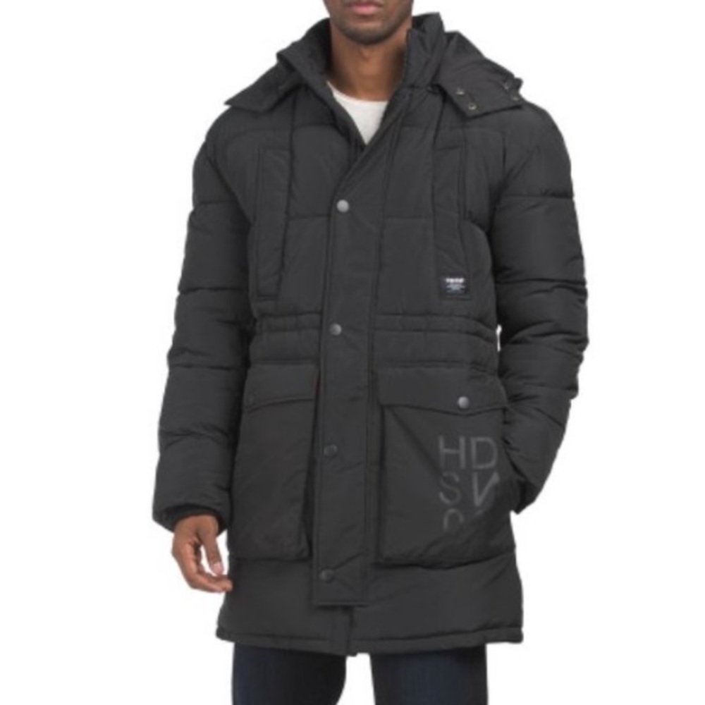 Hudson Jeans Quilted Hooded Storm Parka - Insulated